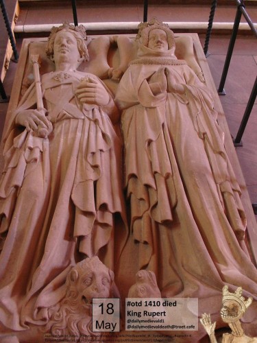 Tomb monument of King Rupert and his wife Elisabeth of Hohenzollern in the Heiliggeistkirche Heidelberg.