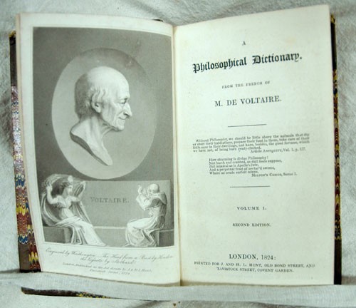 Voltaire; A Philosophical Dictionary. 2nd ed., London: Printed for J. and H.L. Hunt, 1824. By Voltaire - http://www.otago.ac.nz/library/exhibitions/bannedbooks/#4Ovid, Public Domain, https://commons.wikimedia.org/w/index.php?curid=33183660