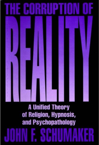 The Corruption of Reality challenges many of the ideas in all three disciplines and paves the way for an exciting, far-reaching and unified theory of conscious and unconscious behavior.
 Schumaker argues that, despite their apparent differences, religion, hypnosis, and psychopathology are all expressions of the unique human ability to modify and regulate reality in ways that ultimately serve the individual and society. In turn, these same behaviors can be traced to the brain's remarkable capacity to process information along multiple pathways, thus allowing the person to manipulate reality in strategic directions aimed at improved coping. He includes a historical and cross-cultural analysis showing how reality reconstruction takes place, and outlines the shortcomings of current psychotherapeutic approaches as well as the promising trends toward a spiritualization of psychotherapy.

Sure to be labeled immoral by some organized-religion enthusiast, balderdash by some ultrarational pragmatist, Schumaker's book makes a case for the essential sameness of religion, hypnosis, and psychopathology. Cogently reasoned, laboriously constructed, its arguments are obviously not for everyone, but they will inspire and animate adherents and opponents alike. Are these three areas of human behavior merely different manifestations of the desire, conscious or unconscious, to bend reality and the perception of it to personal ends? 