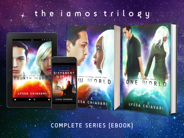 A graphic featuring the covers of The Iamos Trilogy and the text The Iamos Trilogy: complete series (ebook)